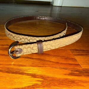 Coach Brown Patterned Women's Belt